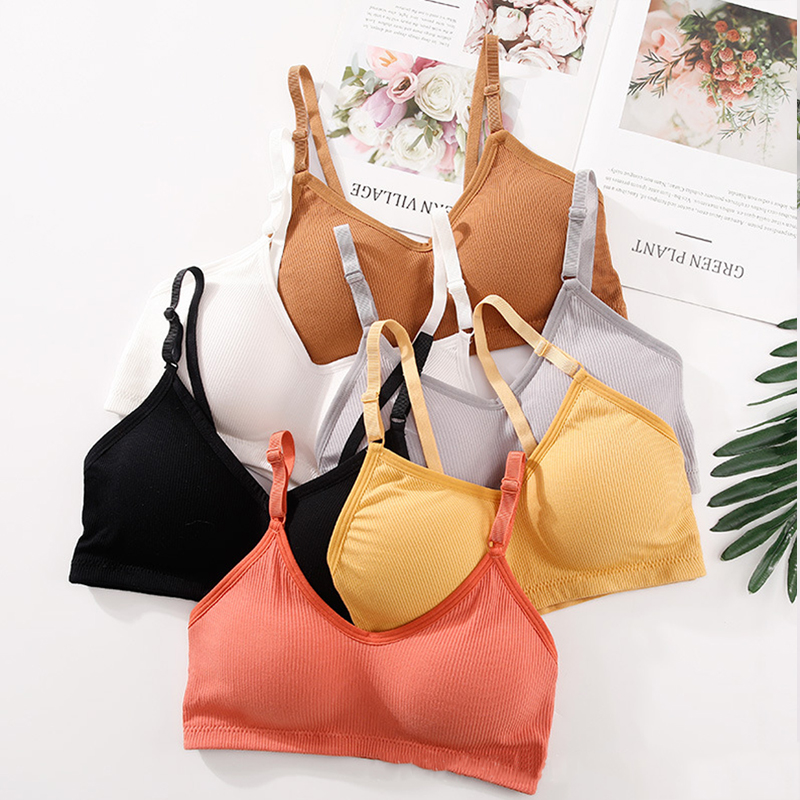 Bralette Triangle Set - 夏用ワイヤレスブラジャー女性シームレスブラレットセクシーな耐衝撃スポーツブラジャー女性用睡眠タンクトップランジェリー