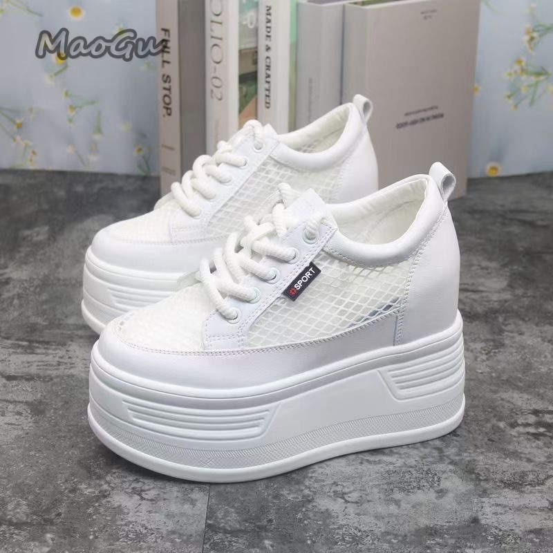 Wedge Espadrille Women - Tenis De Mujer レディース メッシュ プラットフォーム