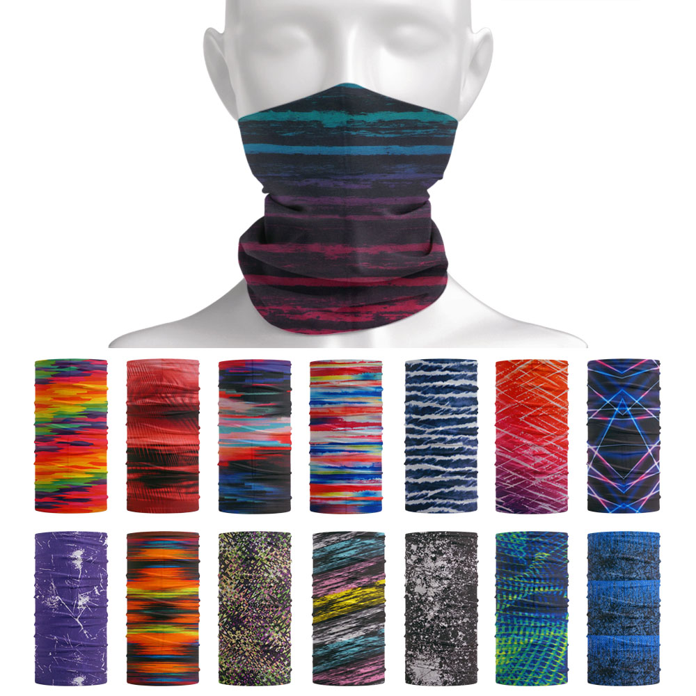 Headband Summer Knit - 女性用ストライププリントネックスカーフ,サイクリングスカーフ,ダストキャップ,フェイスシールド,夏