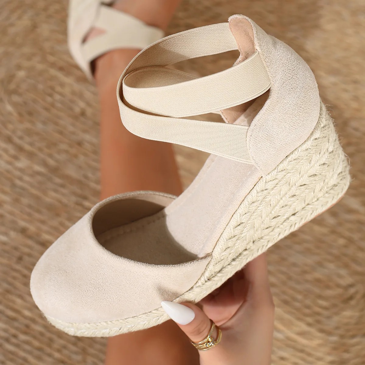 Wedge Espadrille Women - カバートゥ レディース エスパドリーユ ウェッジ サンダル アンクルストラップ