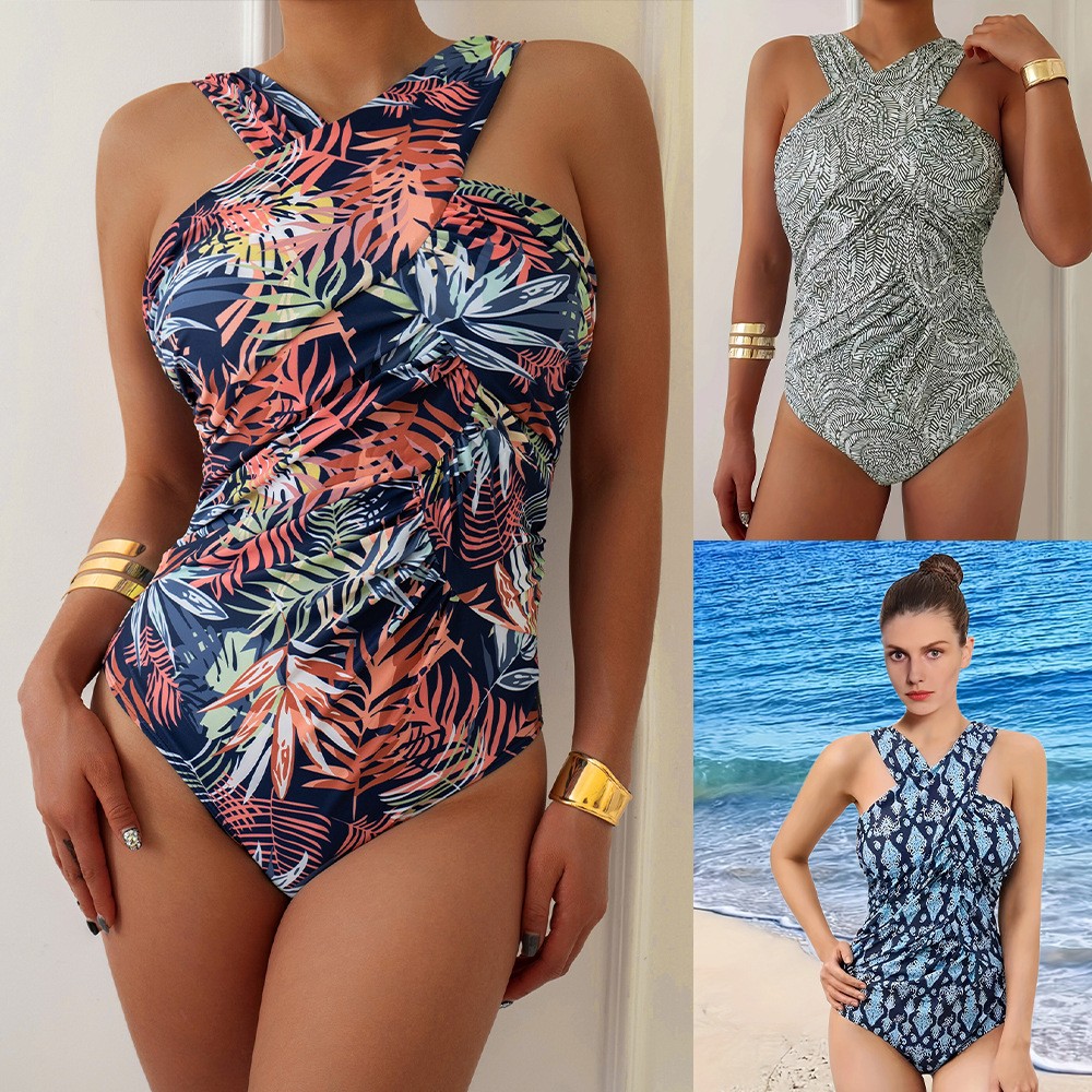女性用水着 プラスサイズ 控えめな水着 クロスフロント水着  - Swimsuit Bikini Ruched のレビューと価格