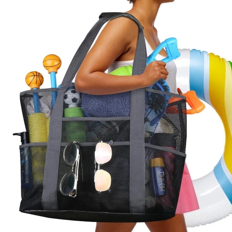 2026年新型大容量メッシュビーチトートバッグ多ポケット水着 - Tote Bag Beach のレビューと価格