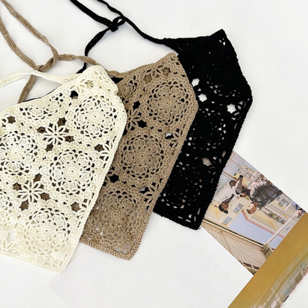 中空かぎ針編みの花のヘッドバンド、三角形のスカーフ、織りのバ - Headband Summer Knit のレビューと価格