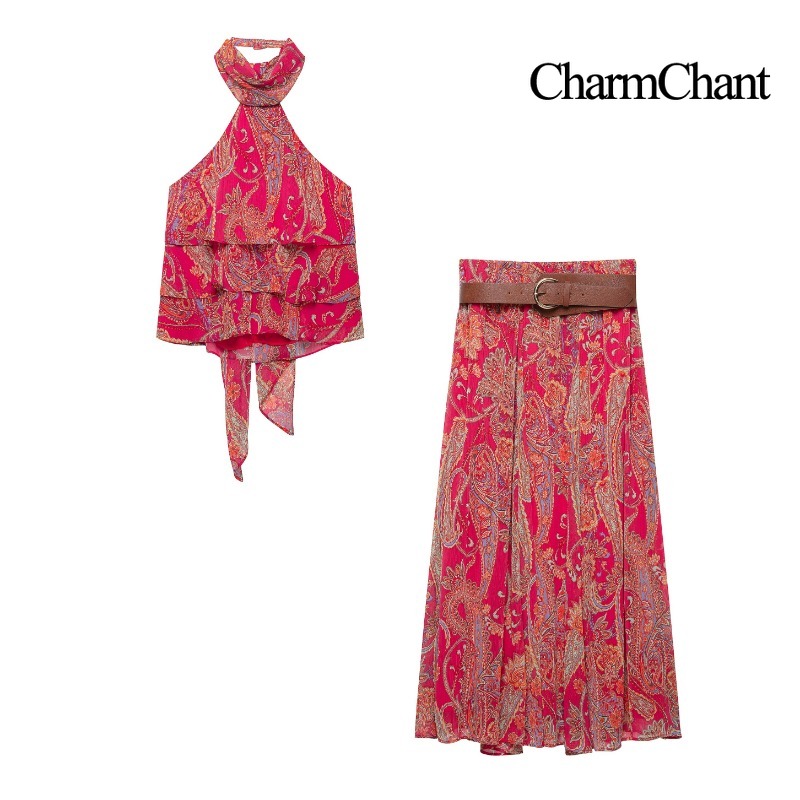 CHARMCHANT レディース ペイズリープリント ホルタ - Romper Floral Print のレビューと価格