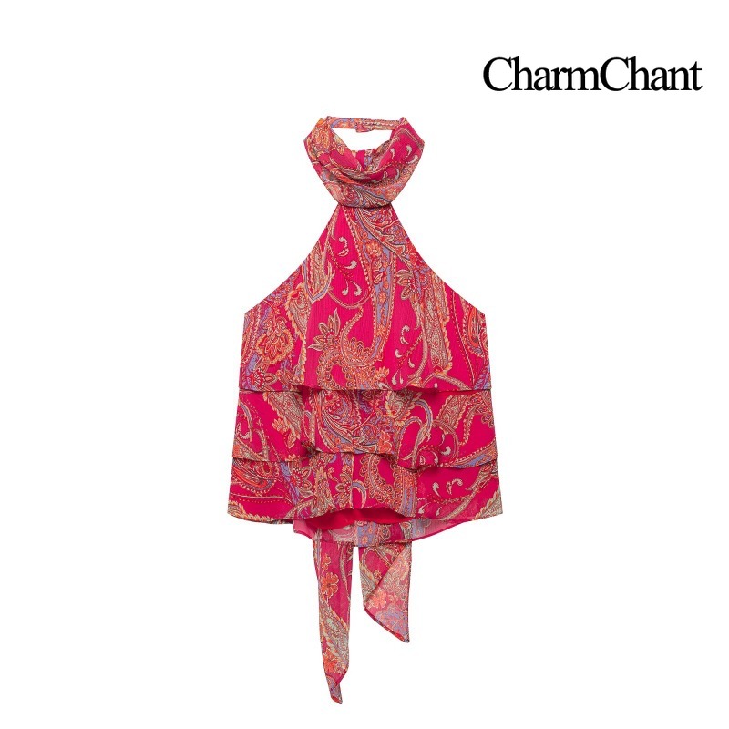 CHARMCHANT レディース ペイズリープリント ホルタ - Romper Floral Print のレビューと価格