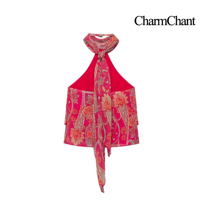 CHARMCHANT レディース ペイズリープリント ホルタ - Romper Floral Print のレビューと価格