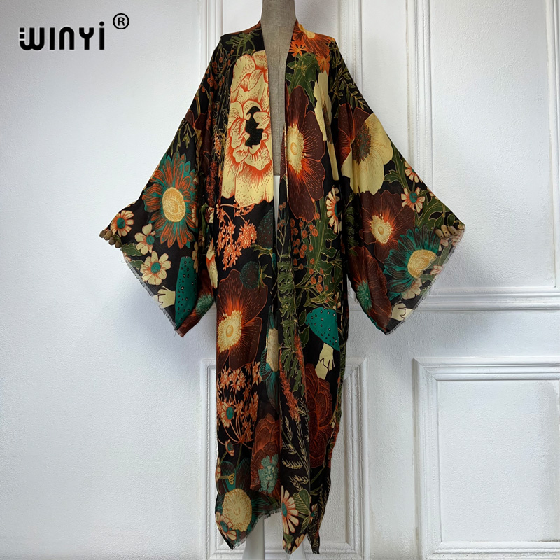 WINYI アフリカファッション 夏用着物マキシドレス ビー - Cover Up Kaftan のレビューと価格