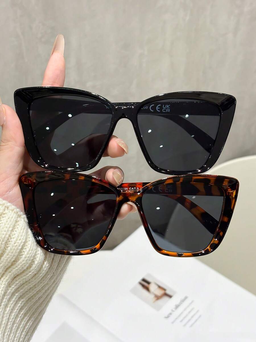 1組のプラスチック製キャットアイクラシックファッションメガネ - Sunglasses Cat Eye のレビューと価格