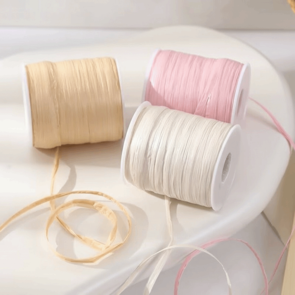 高品質プレミアム品質120m巻きラフィア糸織りエコフレンドリ - Crochet Bag Raffia のレビューと価格