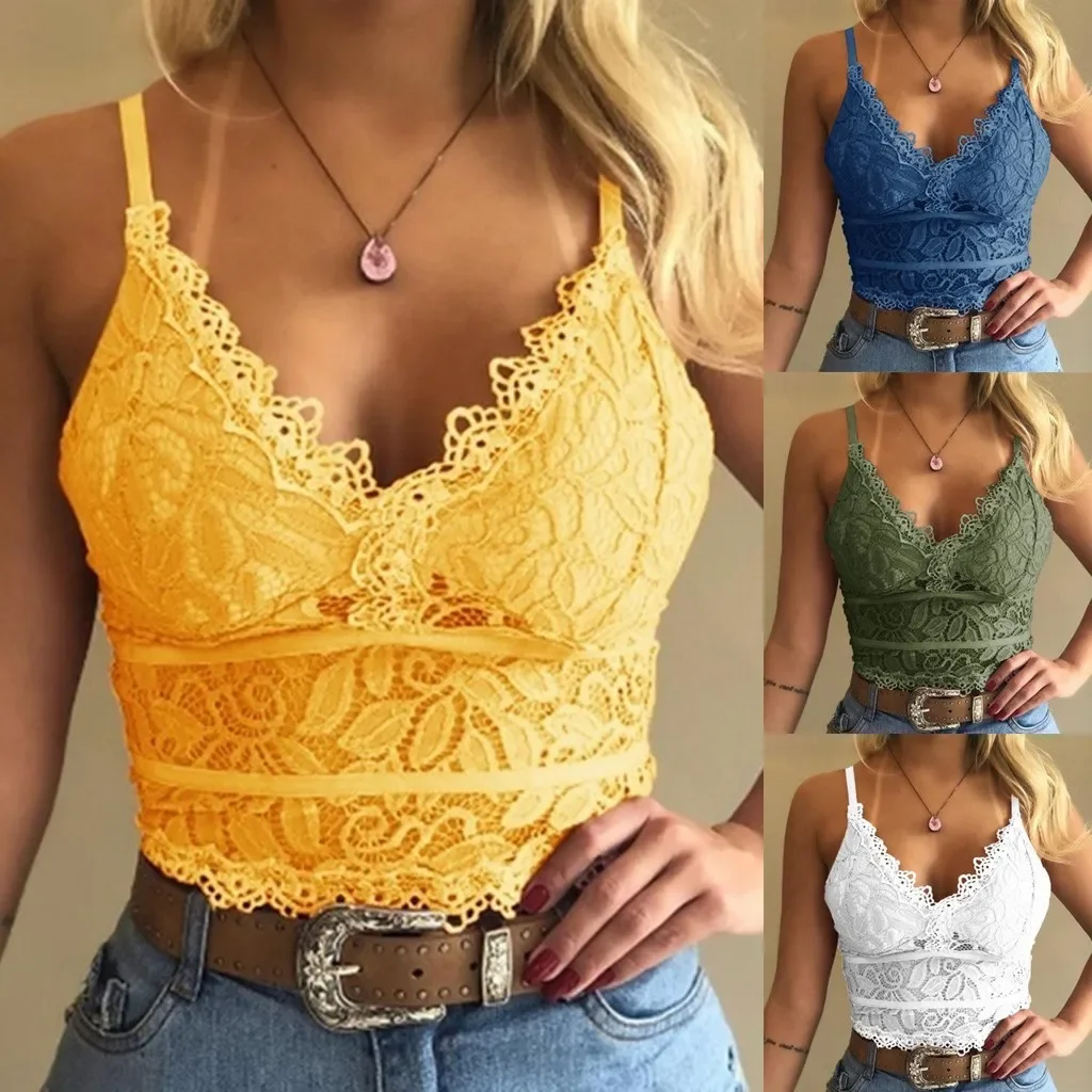 女性のための花柄のレースのランジェリー,セクシーなランジェリ - Bralette Triangle Set のレビューと価格