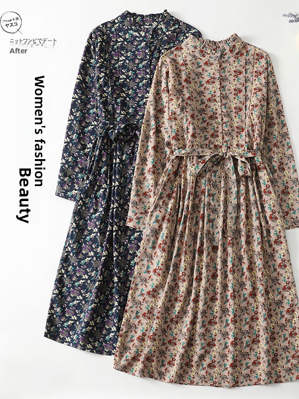 エレガントな花柄プリントAラインワンピース レディース ウエ - Midi Skirt Floral のレビューと価格