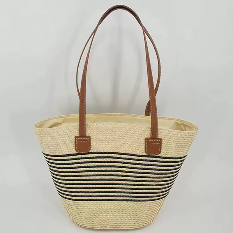 CLAREGQI レディース ストライプストロートートバッグ - Tote Bag Beach のレビューと価格