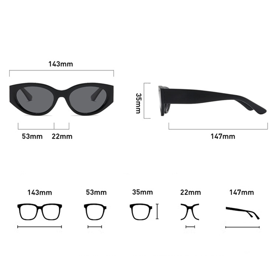 女性男性クラシックキャットアイ偏光サングラス高品質フレーム高 - Sunglasses Cat Eye のレビューと価格