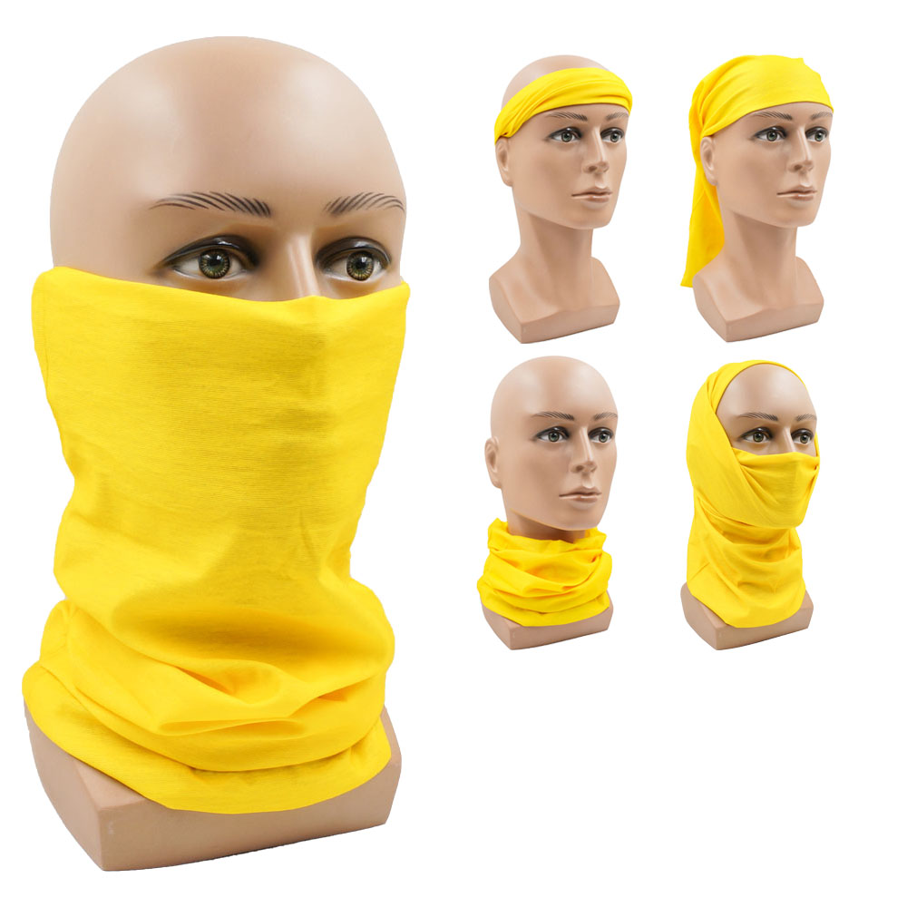 黄色多機能サイクリングネックゲートル日焼け止め通気性屋外バン - Headband Summer Knit のレビューと価格