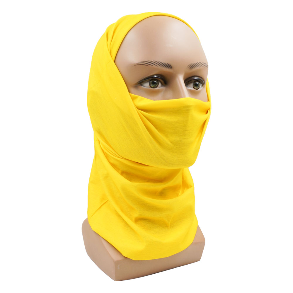 黄色多機能サイクリングネックゲートル日焼け止め通気性屋外バン - Headband Summer Knit のレビューと価格