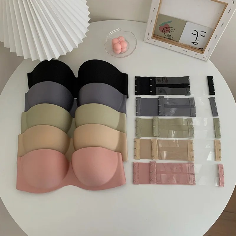 女性のセクシーなストラップレスプッシュアップパッド入りブラジ - Bralette Triangle Set のレビューと価格
