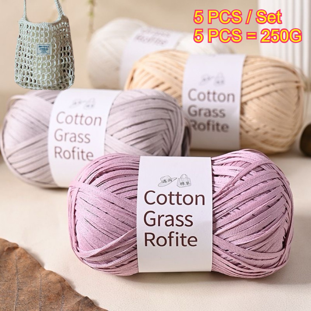 5個入り 250g ラフィアペーパーロープ編み糸 手編み 夏 - Crochet Bag Raffia のレビューと価格