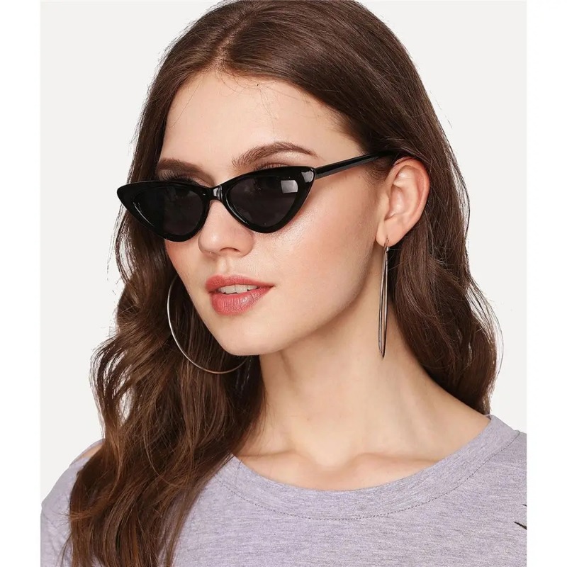 ヴィンテージキャットアイサングラス女性用小さなフレーム日焼け - Sunglasses Cat Eye のレビューと価格
